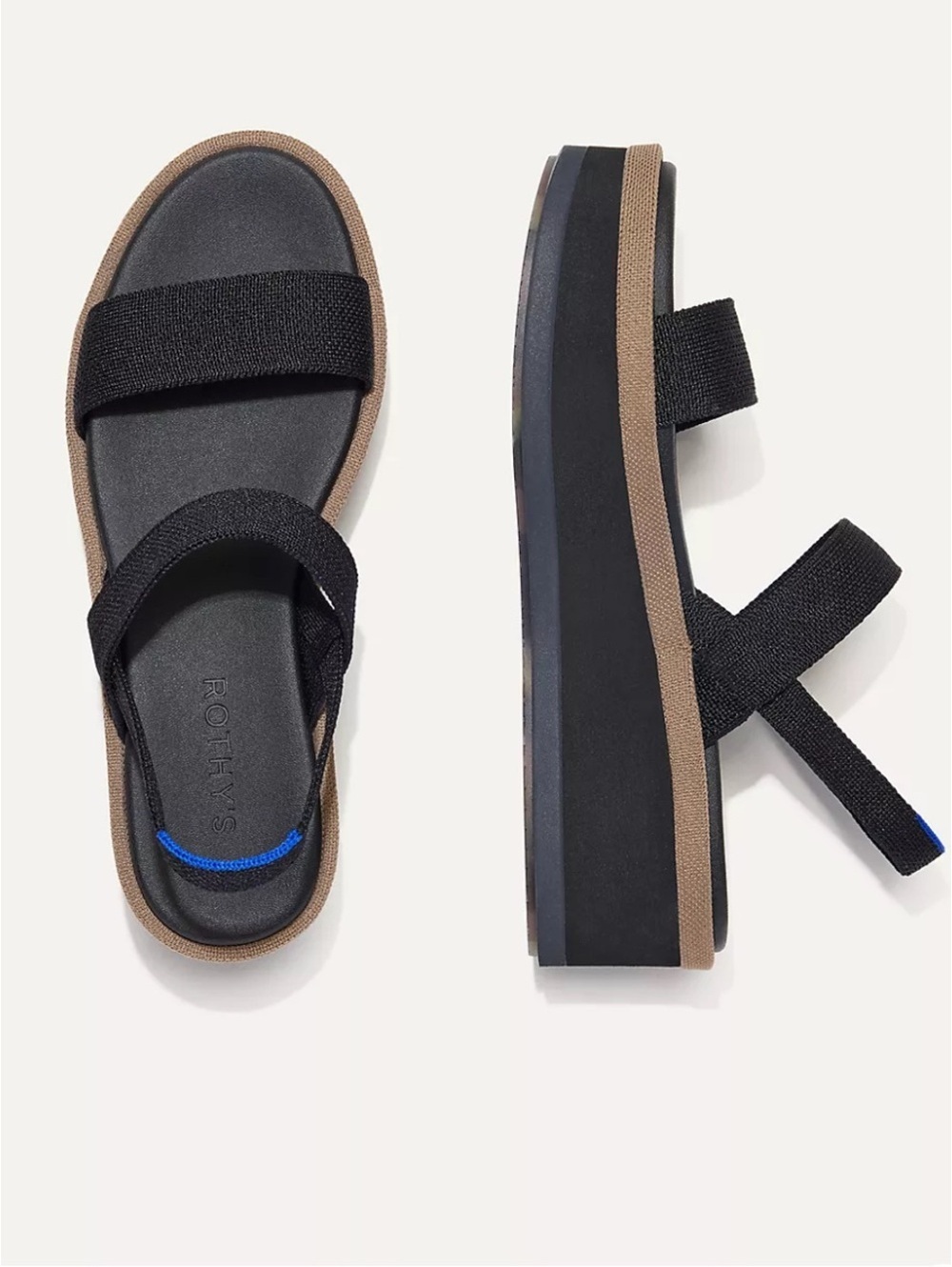 Rothy's The Lightweight Wedge Sandals size 7 NEW without box